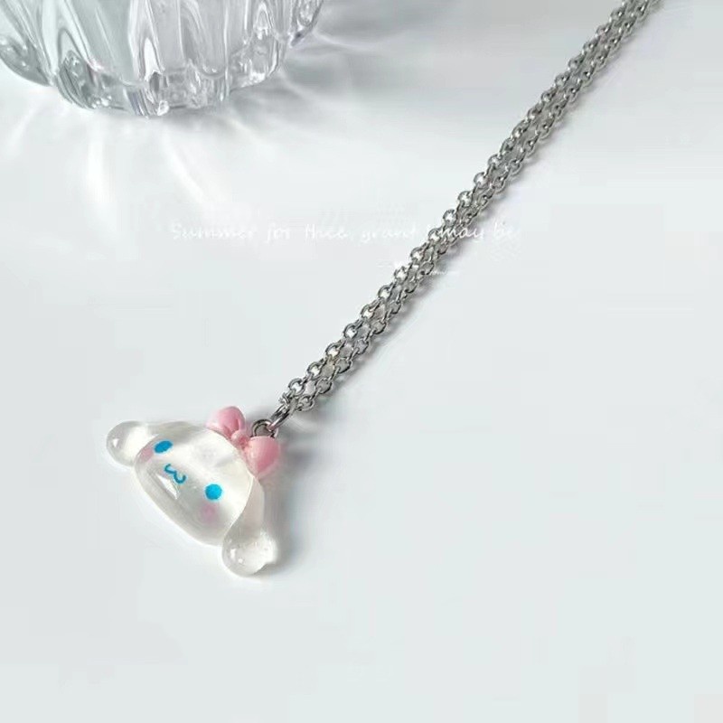 SANRIO Vòng cổ Thép Không Gỉ Mặt Hình Thú Hoạt Hình Đáng Yêu