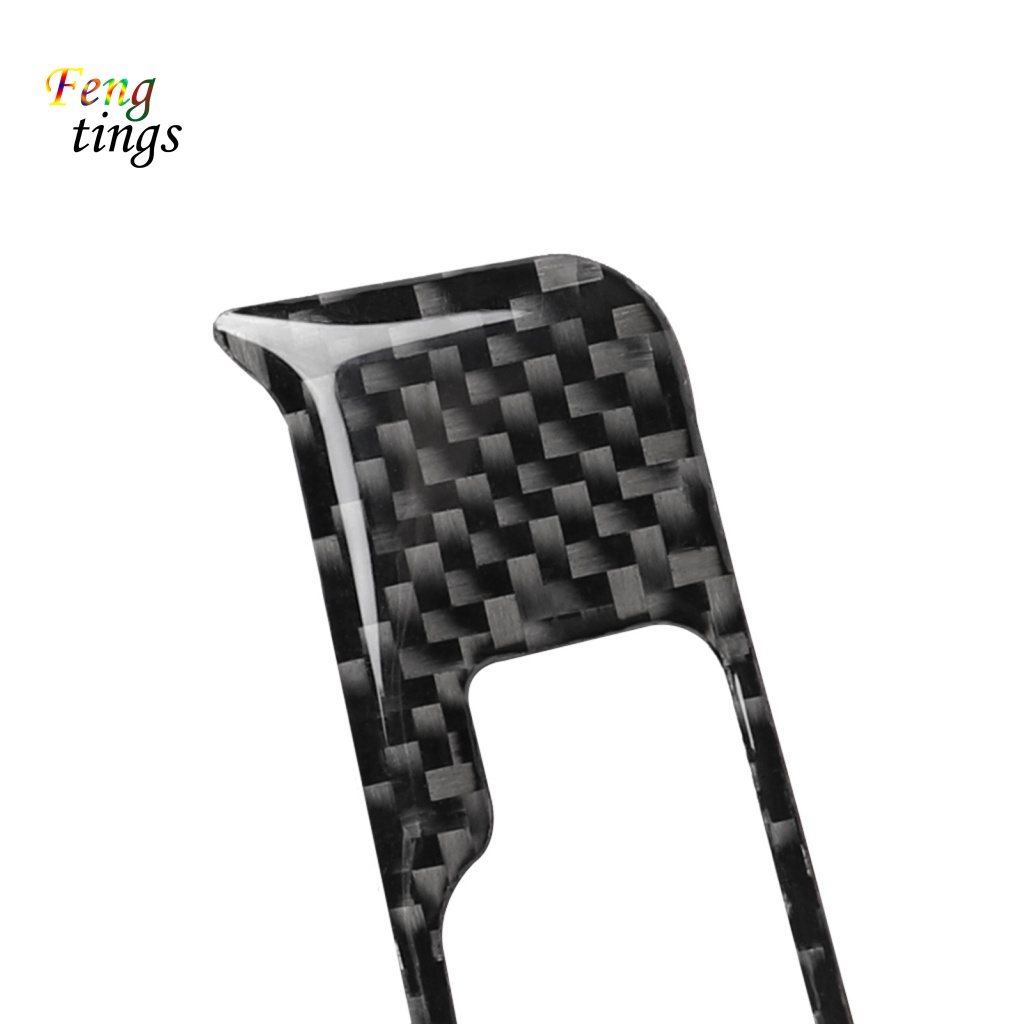 Khung Dán Bảo Vệ Bảng Điều Khiển Cần Gạt Số Tự Dính Họa Tiết Sợi Carbon Cho Audi A4 B8 A5 Q5 8R