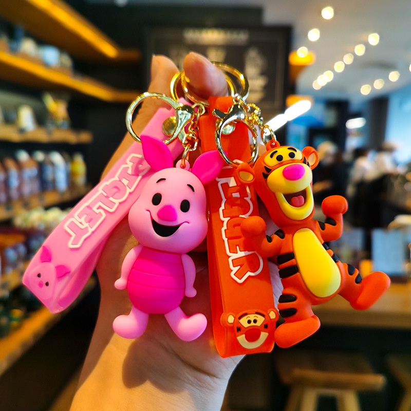 Móc Chìa Khóa Silicon Hình Chú Gấu Pooh Dễ Thương