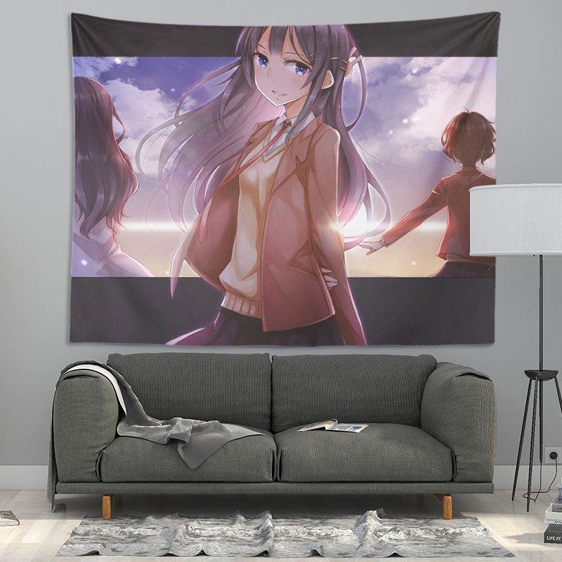 Tranh Treo Tường Trang Trí Phòng Ngủ 150 * 130CM Hình Anime Sakurajima Mai