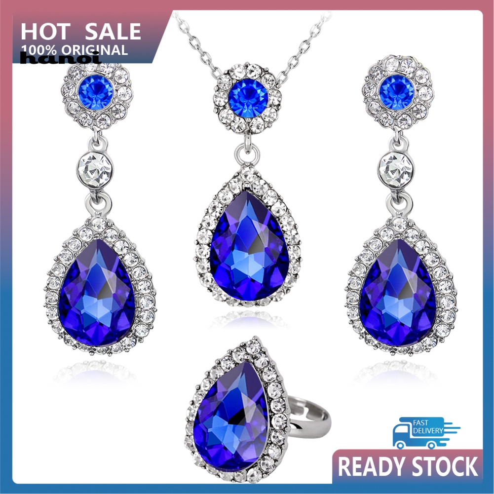 Bộ Trang Sức Đính Đá Thời Trang Dành Cho Nữ