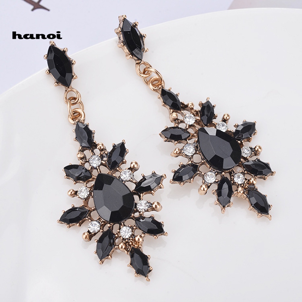 Bông Tai Giọt Nước Đính Đá Thời Trang Nữ Tính