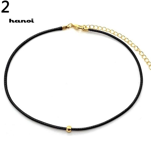 Vòng cổ Choker Da MặT HạT TròN ThờI Trang Cho Nữ