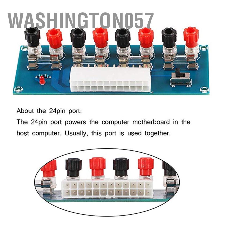 Washington057 XH-M229 Công tắc nguồn chỉ báo cổng ATX 24 chân cho các dự án điện toán Hệ thống nhúng