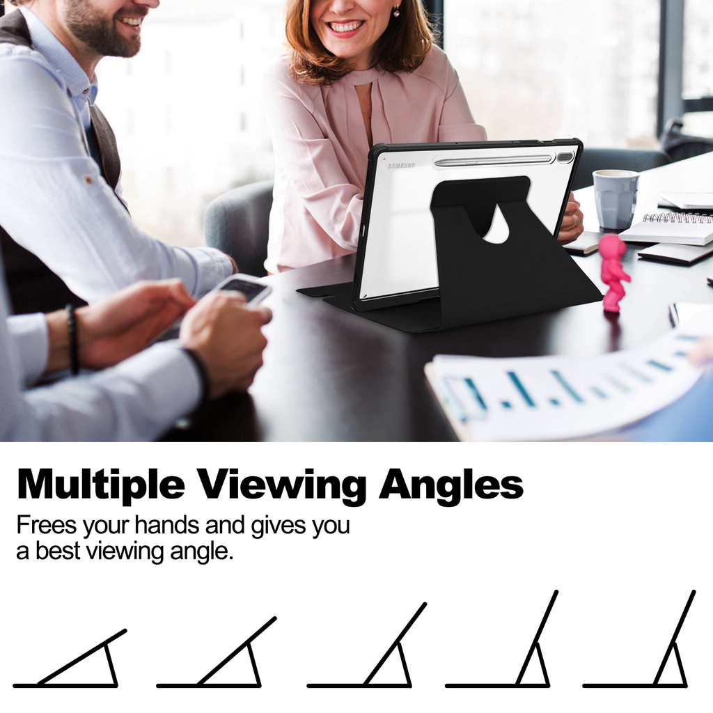 Bao Da Máy Tính Bảng Bảo Vệ 360 Độ Cho Samsung Galaxy Tab S9 Plus 2023 / S9 Plus 2023° Ốp Máy Tính Bảng Có Bàn Phím Xoay Và Ngăn Đựng Bút Cho Galaxy Tab S9 SM-X810 X816B X818U S9 Plus