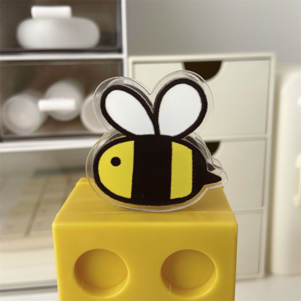 Kẹp ghi chú EELHOE acrylic pp Winnie The Pooh dễ thương giữ snack đa năng