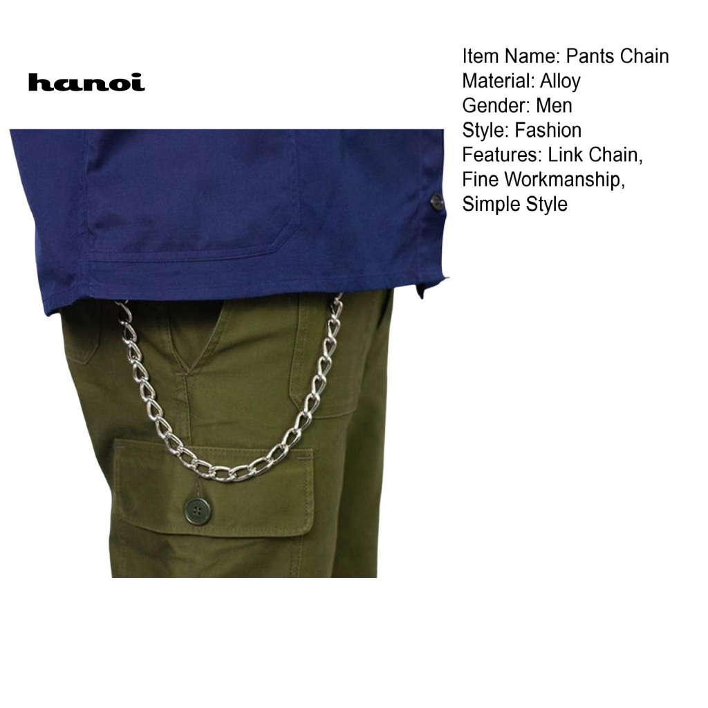 Dây Xích Dày Dặn Phong Cách Punk Hip hop Gắn Thắt Lưng Quần Jean / Ví Thời Trang Cho Nam