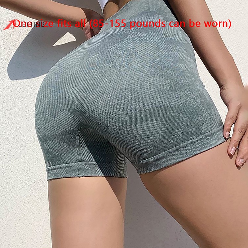 Quần Short Thể Thao Yoga Lưng Cao Co Giãn Không Đường May Họa Tiết Rằn Ri Thời Trang Mùa Hè