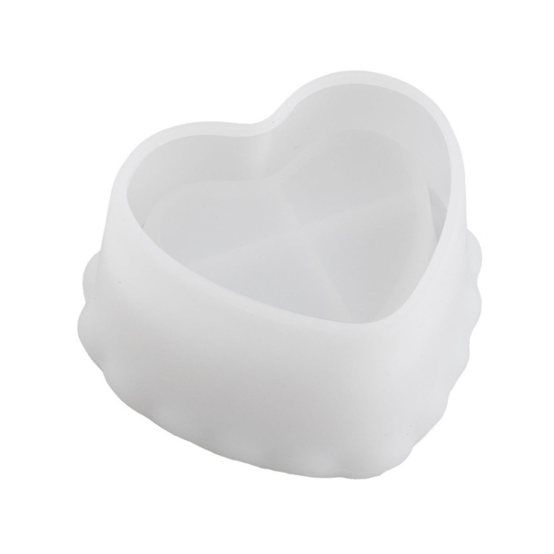 Khuôn Silicone Làm Hộp Đựng Trang Sức / Bút / Xà Phòng Hình Trái Tim DIY