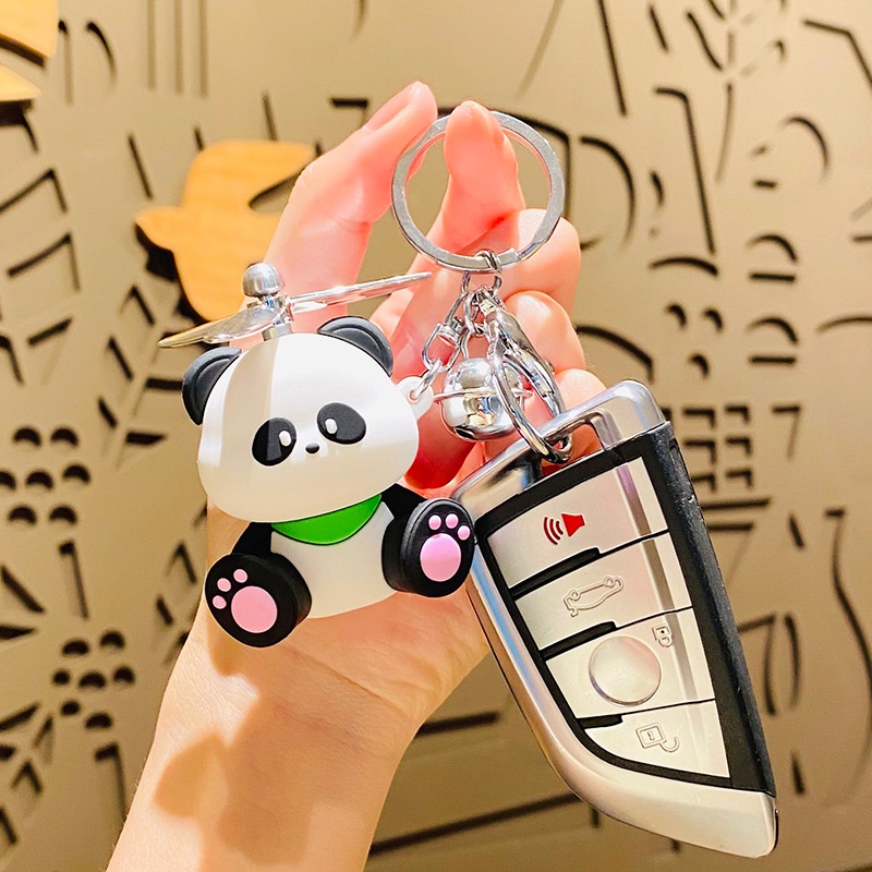 Móc Khóa Xe Hơi Hình Gấu Trúc Hoạt Hình Sáng Tạo