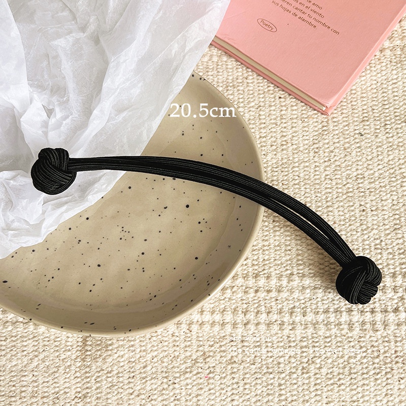 Dây Cột Tóc Cao Su Co Giãn Màu Đen / Hồng Xinh Xắn Thời Trang Mùa Hè Cho Nữ