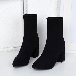 Giày Boot Cao Gót Thời Trang Hàn Quốc Cho Nữ