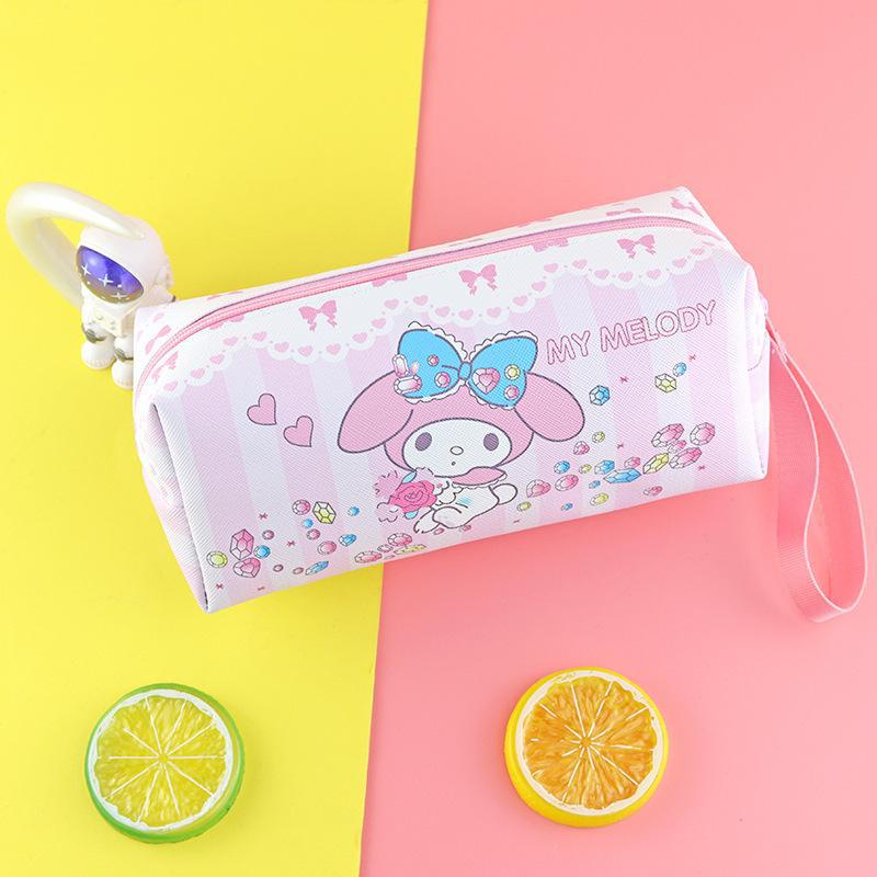 SANRIO Túi Đựng Bút Chì Một Ngăn Sức Chứa Lớn In Hình Hoạt Hình Dễ Thương Cho Học Sinh