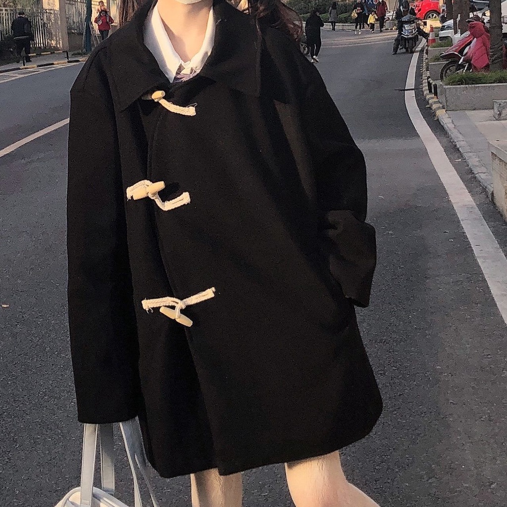 Áo Khoác Len Cài Nút Kiểu Nhật Bản Thời Trang Mùa Thu Cho Nữ
