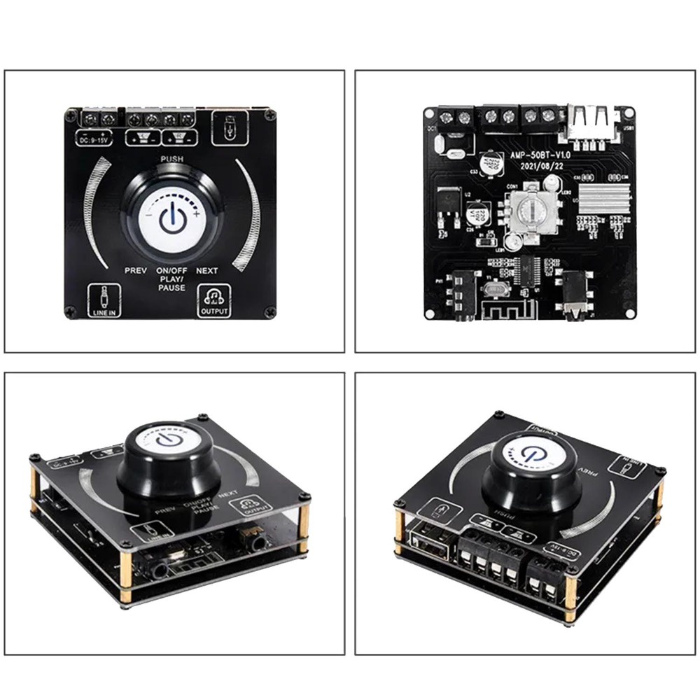 Bảng Mạch Khuếch Đại Âm Thanh Bluetooth 5.1 30W * 2 3.5mm AUX USB Chuyên Dụng Cho Điện Thoại