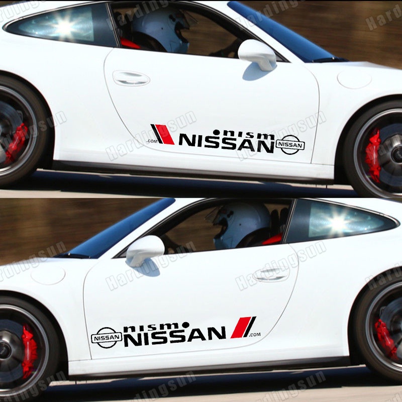 Bộ 2 Miếng Dán Trang Trí Thân Xe Hơi Nissan