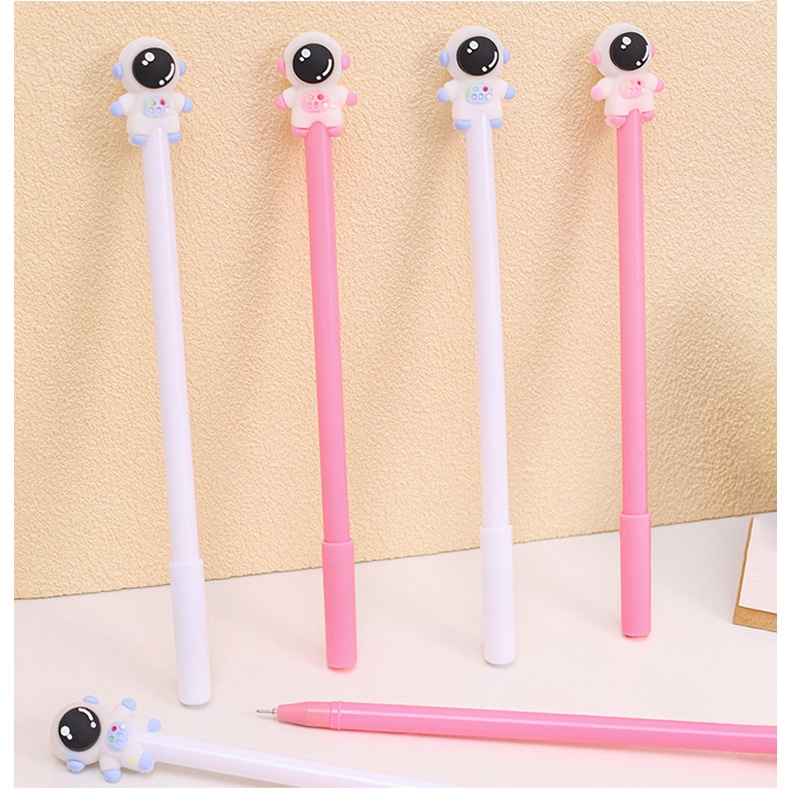 Bút Mực Gel Ngòi 0.5mm Họa Tiết Phi Hành Gia Hoạt Hình Dễ Thương Cho Bé