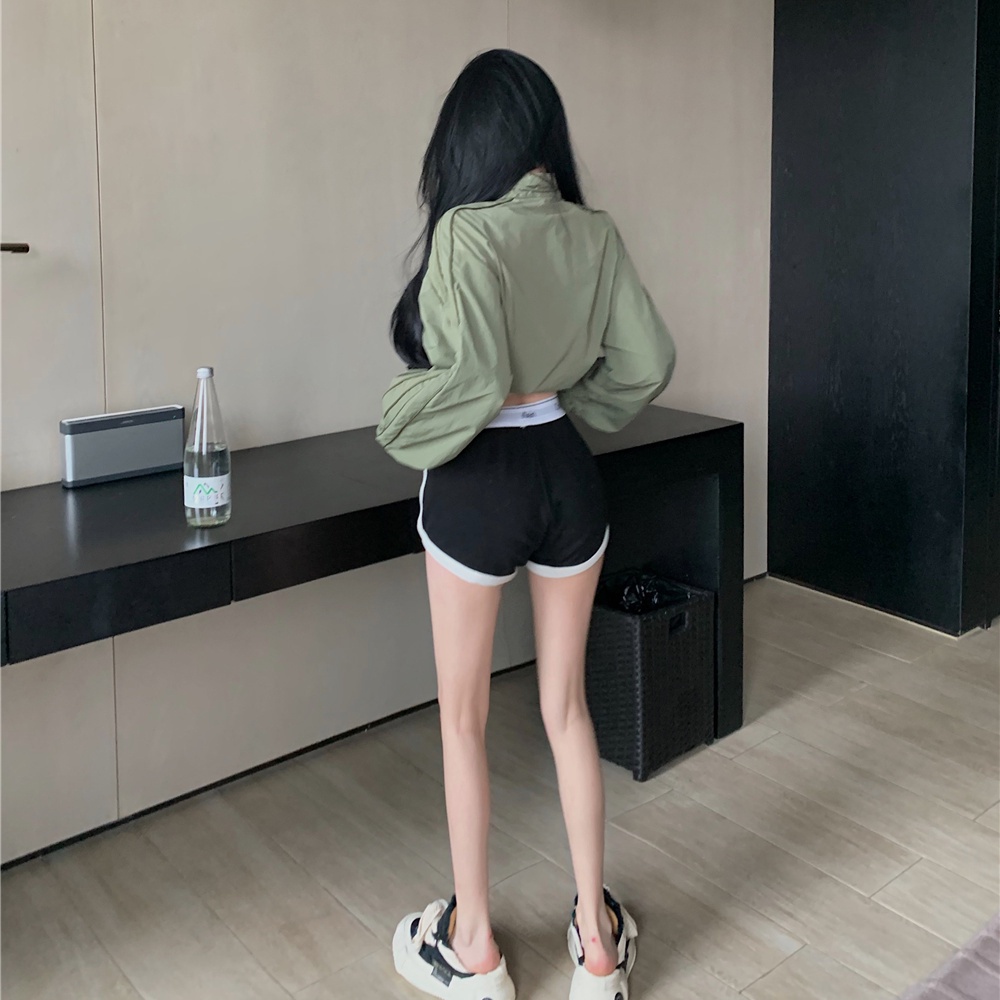 Áo khoác bóng chày màu xanh lá cây murioki dành cho nữ 2023 phong cách amrican áo khoác ngắn mới về