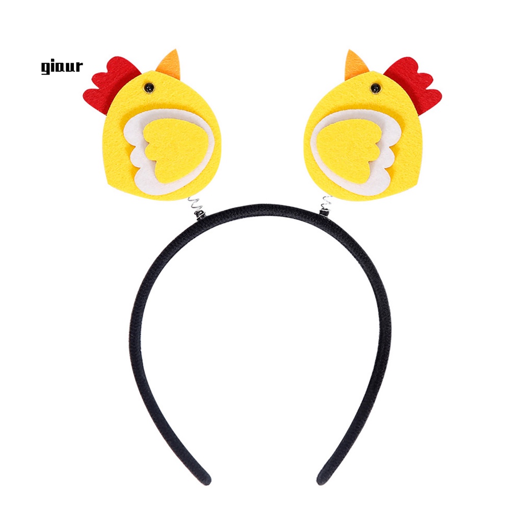 Băng Đô Cài Tóc Hình Gà Đẻ Trứng Kèm Kính Thiết Kế Hoạt Hình Dễ Thương Cho Bữa Tiệc Giaurz