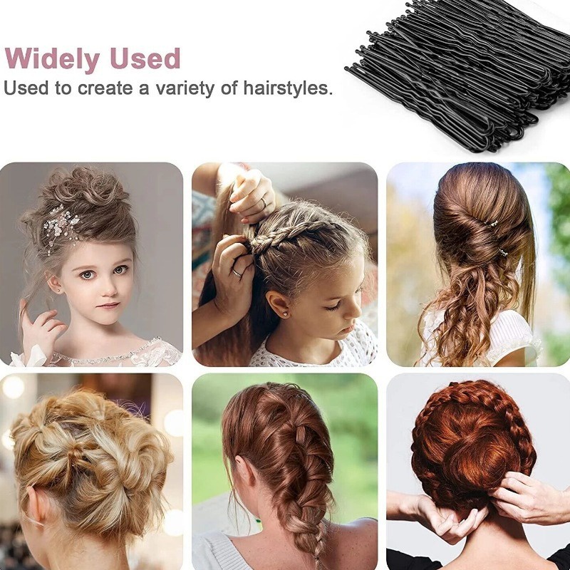 Kẹp Tóc Kim Loại Hình Chữ U Tàng Hình Thời Trang Cho Nữ