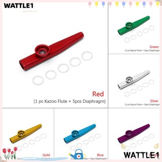 Bộ 5 Kèn Kazoo Bằng Nhôm Màu Bạc Hợp Thời Trang Cho Trẻ Em