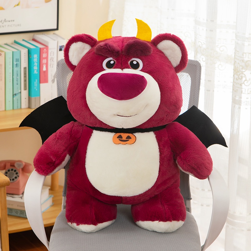 Thú Nhồi Bông Hình Gấu Dâu Tây 3 Demon Lotso Làm Quà Halloween Cho Bé Gái