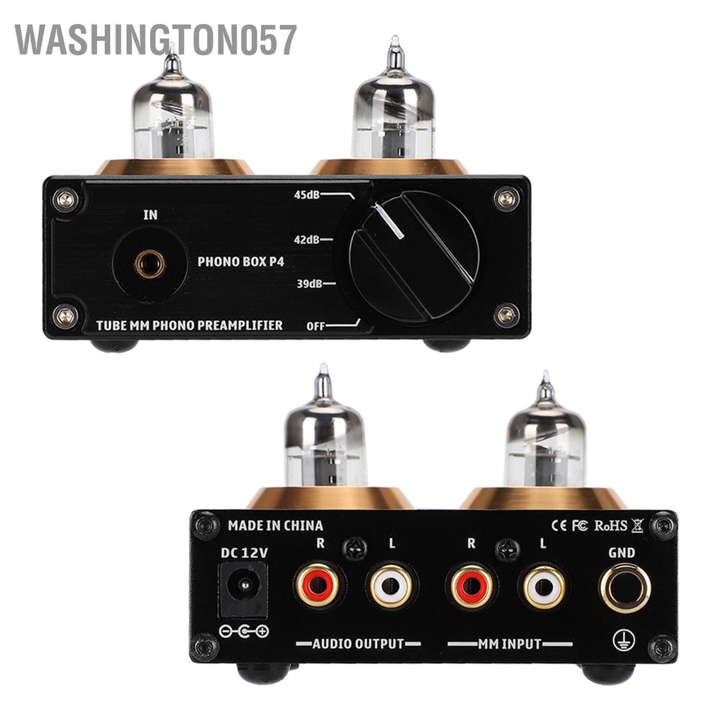 Có thể bán buôn Bộ khuếch đại phono MM 110-240V RCA mạ vàng washington057 Hàng giao ngay