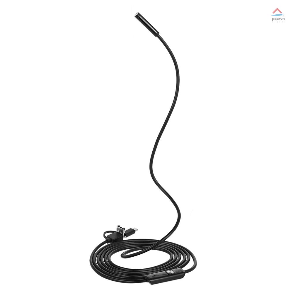 Camera Nội Soi 3 Trong 1 Type-C & Micro USB & USB Chống Nước IP67 Cho Điện Thoại Android / PC Dài 2m