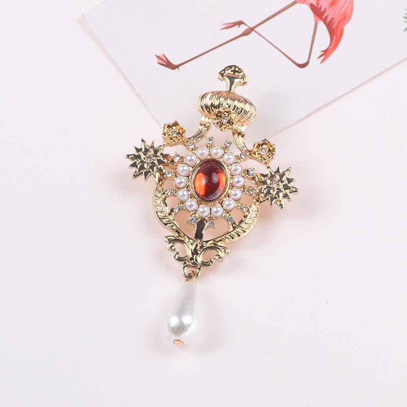 Ghim Cài Áo Đính Đá Nhân Tạo Phong Cách Baroque Thời Trang Cho Nữ