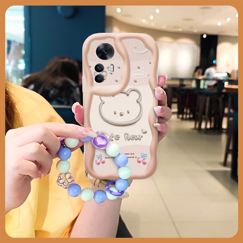 Youth Pendants Phone Case For Redmi K50 Ultra/Xiaomi 12T three-dimensional lovely Pendants For Girls Love bracelet