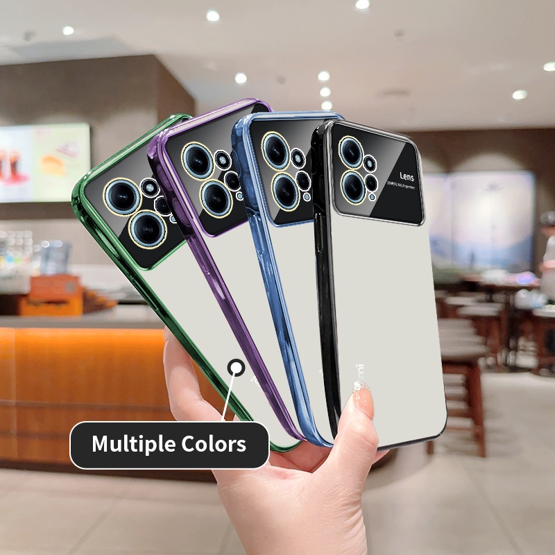 Ốp Lưng Redmi Note 12 4G Ốp Điện Thoại Trong Suốt Mạ Cửa Sổ Lớn 3A1DSC