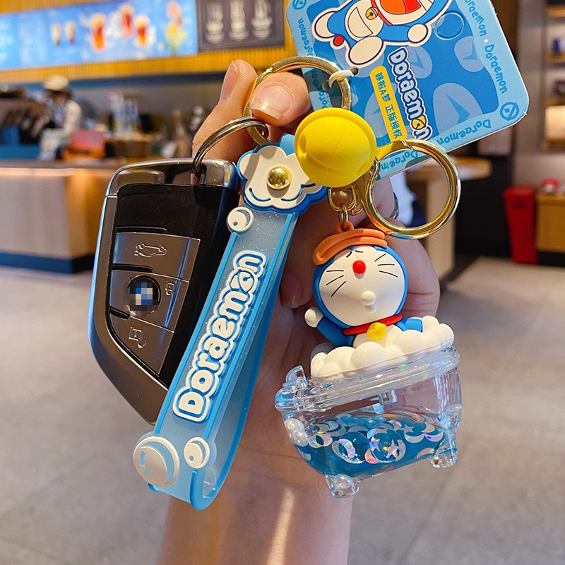 Móc Khóa Hình Bình Nước Tắm Doraemon Đáng Yêu