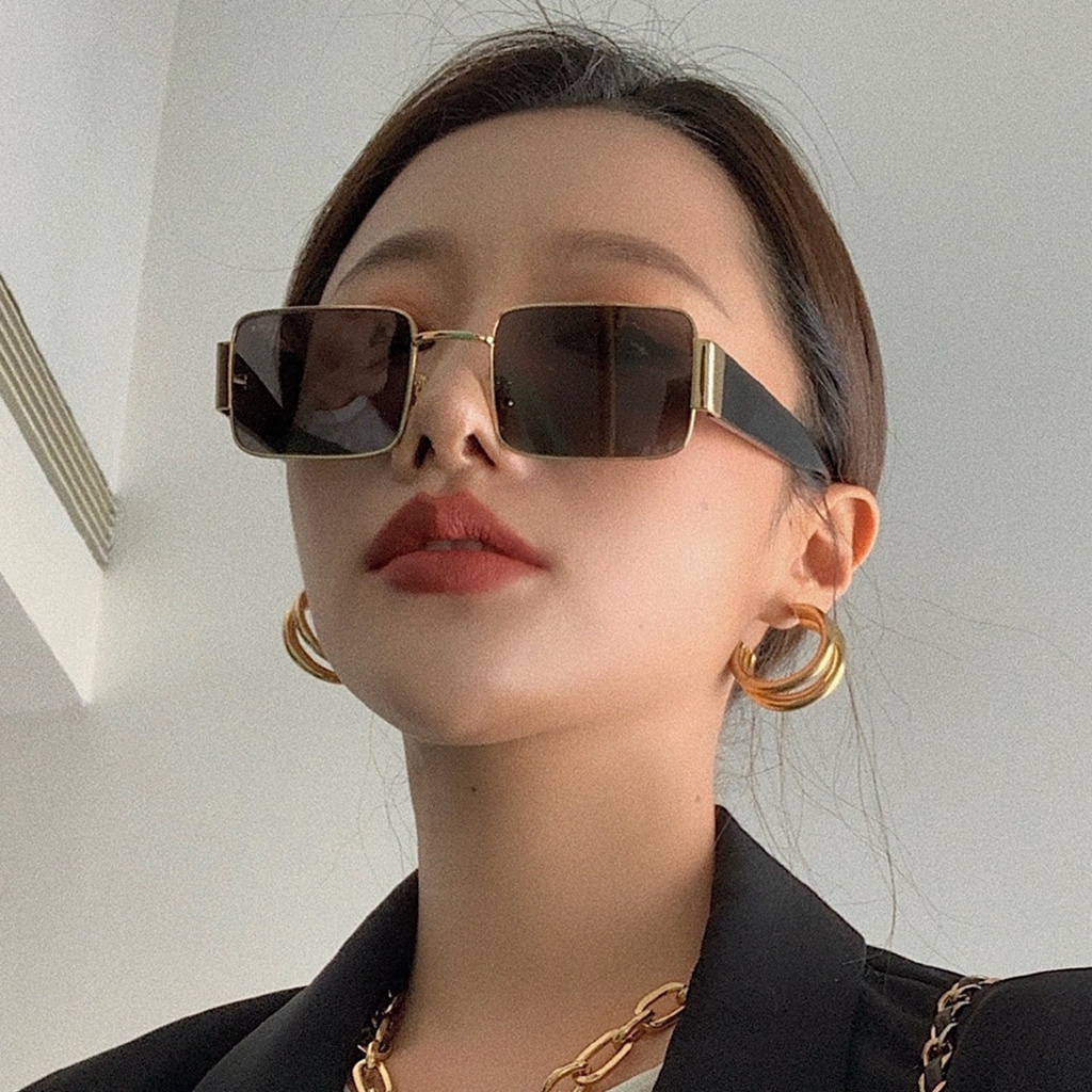Kính Mát Gọng Vuông Chống Tia UV Thời Trang Cho Nam Nữ