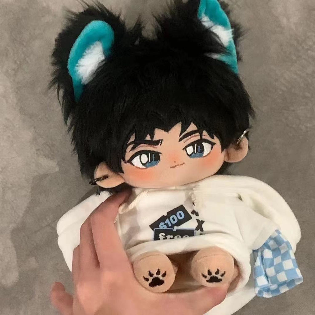 20 cm búp bê thám tử conan hattori heiji plushie búp bê sang trọng quần áo bông thay đổi quần áo trang phục trang phục cosplay anime one-piece cotton cross-dressing