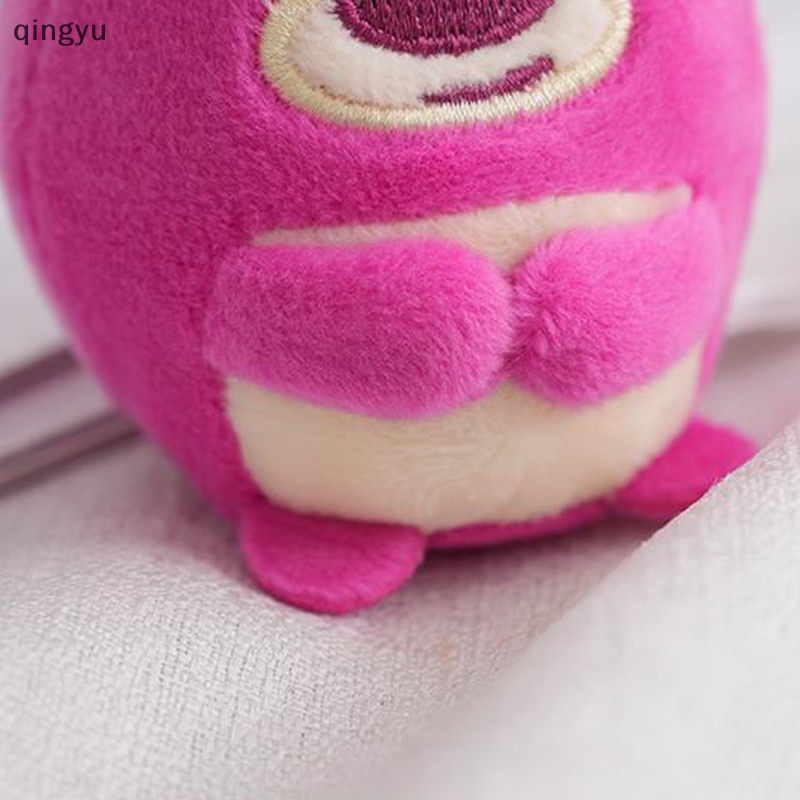 Mới 1 cái sang trọng dâu gấu búp bê túi xách mặt dây chuyền túi búp bê cặp đôi búp bê móc khóa đồ chơi sang trọng quà tặng nhồi bông đồ chơi sang trọng tốt