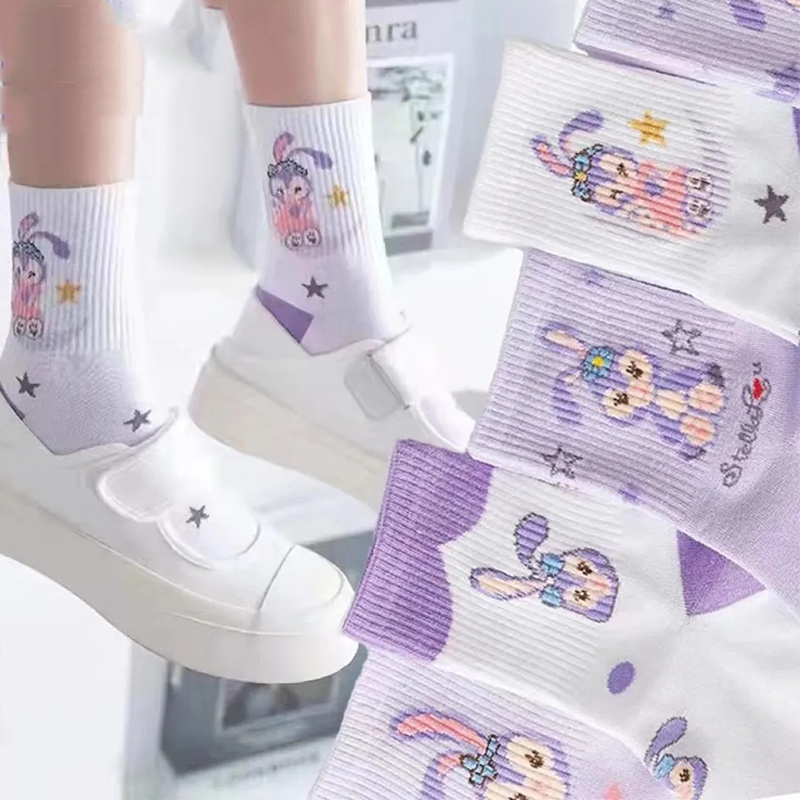 Bộ 5 Đôi Vớ Cotton Thoáng Khí In Hoạt Hình Toy Story Dễ Thương Cho Bé Gái