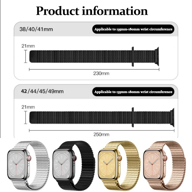 Dây Đeo Milanese Sang Trọng Cho iWatch Ultra 49mm 45mm 44mm 41 42mm 40 38mm iWatch Series 8 7 6 543 SE