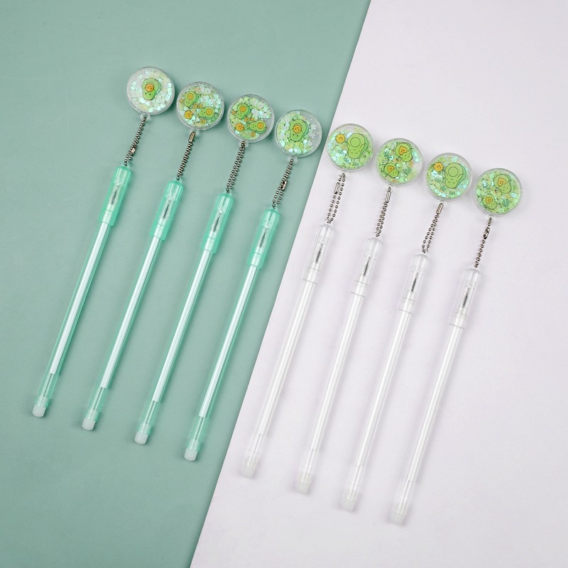 1 cái sinh viên quả bơ sequin mặt dây chuyền gel bút phim hoạt hình học tập sáng tạo đồ dùng văn phòng thi chữ ký bút bi