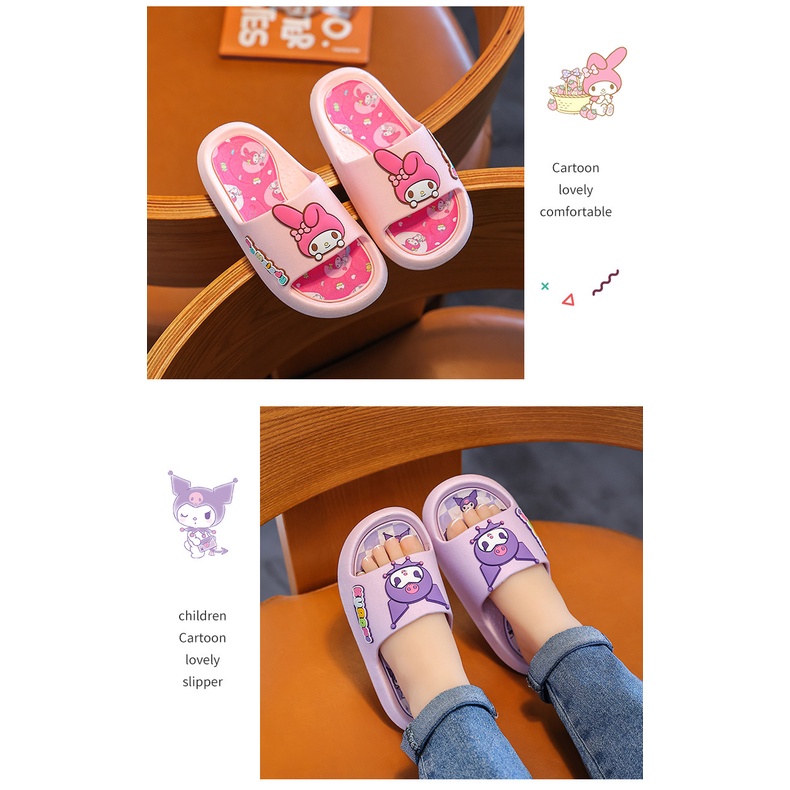 Dép Đi Trong Nhà Mềm Mại Chống Trượt Hình Sanrio Kuromi Melody / Hello Kitty / Cinnamoroll Đáng Yêu Cho Người Lớn Và Trẻ