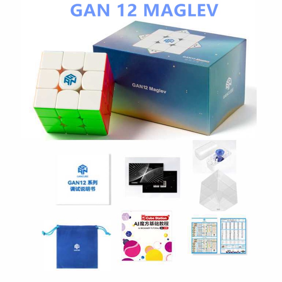 GAN 12 Maglev UV 3x3 Có Sẵn Nam Châm. Rubic GAN12 M Pro Leap FLAGSHIP Hãng GAN CUBE