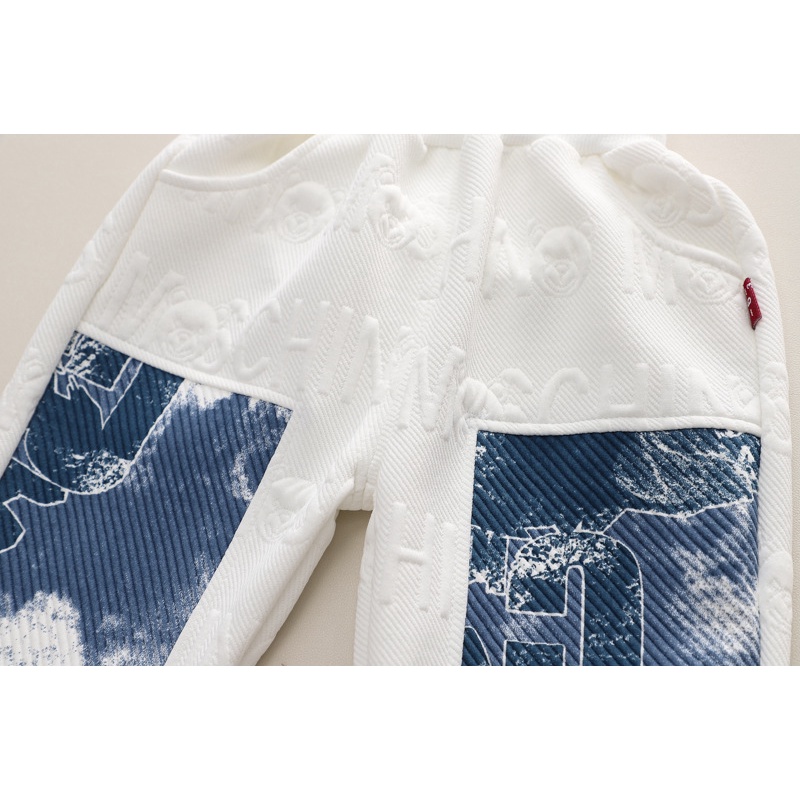 Bộ Đồ cotton Thời Trang Xuân Thu 2023 Gồm Áo Sweater + Quần Dài Thể Thao Cho Bé Trai