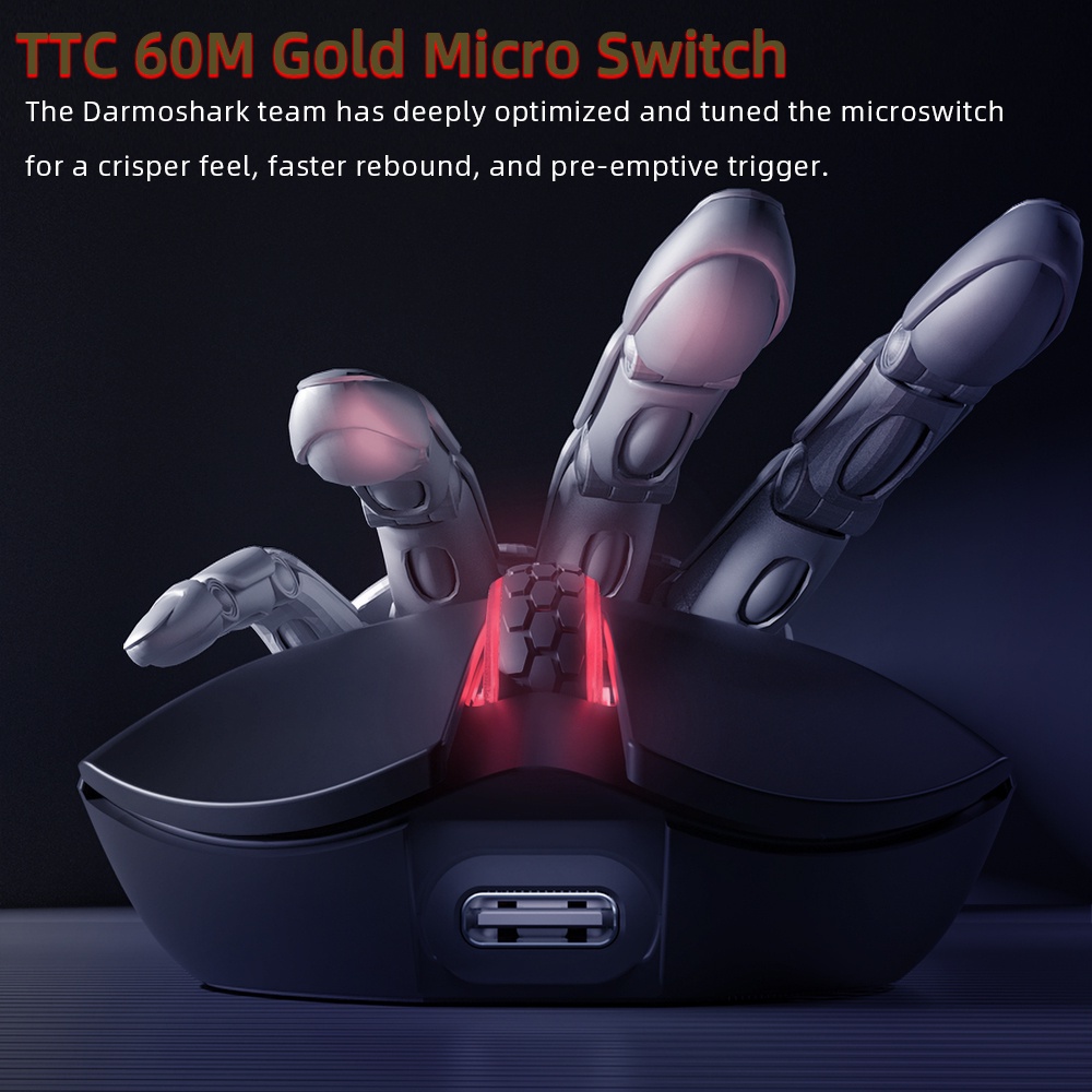 Chuột bluetooth Không Dây Chơi game darmoshark m3s 2khz esports Chơi game paw3395
