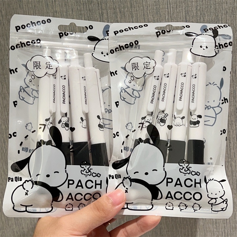 Ere1 4 cái sanrio pochacco crayon shin-chan bấm bút bi phim hoạt hình bút gel dễ thương văn phòng phẩm cho học sinh st