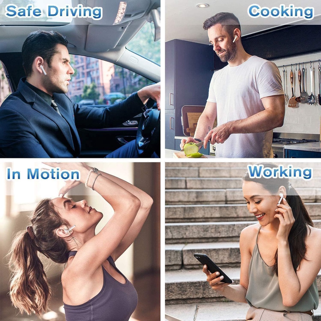 Tai Nghe Bluetooth 5.3 Không Dây Âm Thanh Nổi 3D Chống Nước IPX7 Cho iPhone / Samsung / Google / Android