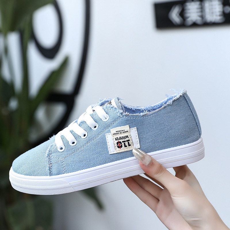 Giày Canvas Mũi Tròn Thiết Kế Mới 2023 Thoáng Khí Thời Trang Dành Cho Mùa Thu
