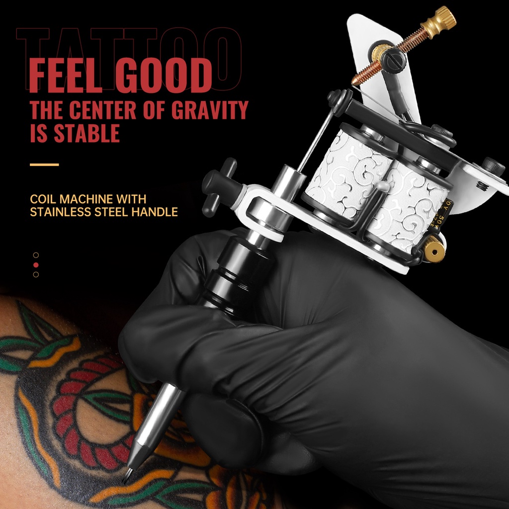 Máy xăm 1pc cho đường kẻ và bóng máy xăm quay phụ kiện hình xăm gang bọc cuộn công cụ hình xăm cho nghệ thuật cơ thể