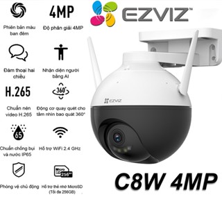Camera IP WI-FI EZVIZ C8W 4MP ,Ngoài Trời 360 Độ, Đàm Thoại 2 Chiều, Có Màu Ban Đêm -Cam Kết Hàng Chính Hãng
