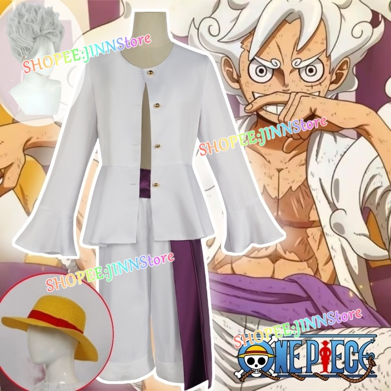 - Jn - anime one piece luffy cosplay costume gear 5 nika luffy cosplay kimono bộ tóc giả halloween anime party carnival suit bộ đồ dành cho người lớn
