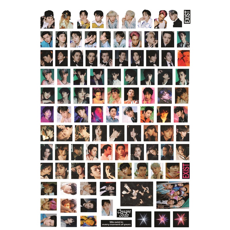 100 cái / bộ exo sticker exist kpop photo sticker diy diary hành lý dán