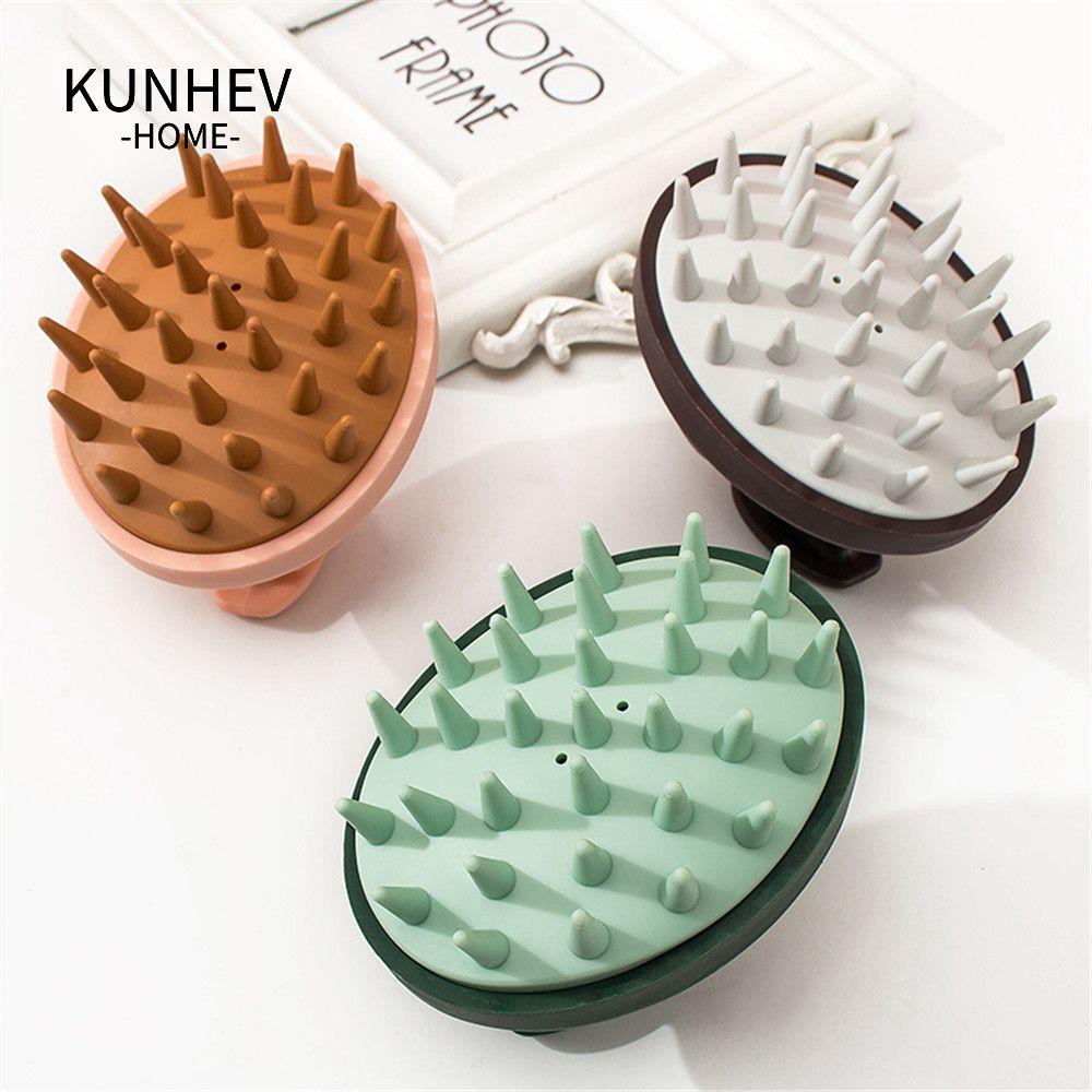 KUNHEV Tắm massage hữu ích lược gội đầu toàn thân cho da đầu